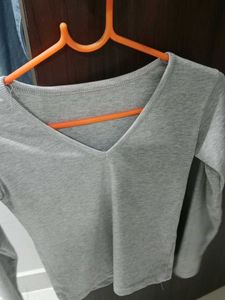 Simple Grey Long Sleeve Tee