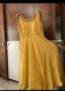 Elegant Yellow Anarkali Dress