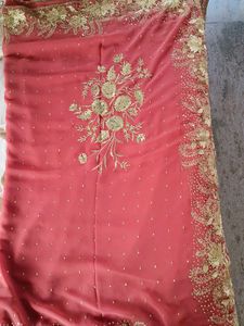 With Blouse Saree And Used