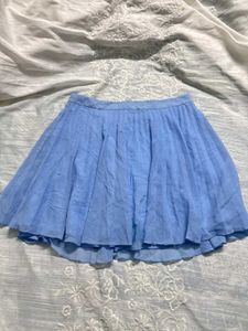 Chic Blue Tiered Mini Skirt