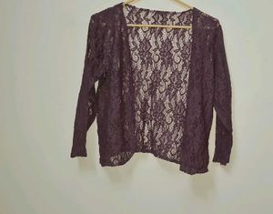 Dark purple lace shrug