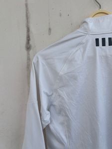 Adidas White 1/4 Zip Long Sleeve Top
