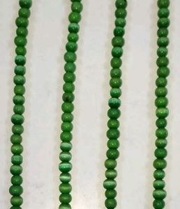 Beads Glass Green/Rhinestone/Unique/ Stylish 2 str