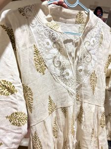 Elegant Embroidered White Kurta