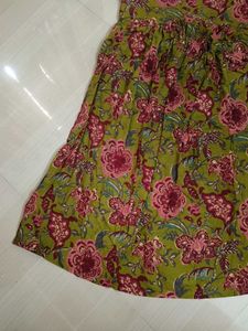 Beautiful Floral Print Cotton  maternity Kurta