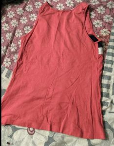 Coral Tank Top with Stripes 🌷✨