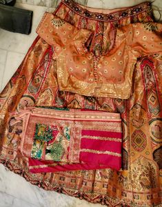 Banarasi style heavy printed lehnga set