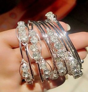 Exquisite Silver &amp; Diamond Adjustable Bracelet