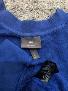 H&amp;M Regular Fit Sweatshirt Blue 'New Energy' Sweat