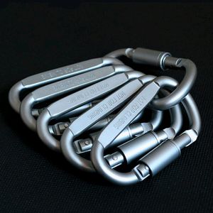 CAMPING EQUIPMENT ALUMINUM CARABINER HUNTING SURVIVAL KIT LOCK MOUNTAIN TRAVEL ACCESSORIES ( 1 PC )