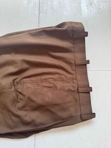 Classic Brown Pleated Trousers