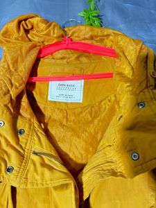 ZARA Mustard Yellow Hooded Jacket