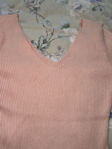 Peach bodycon dress