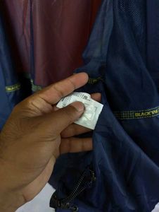 Men's Blue &amp; Orange Zip-Up Black Yak Jacket