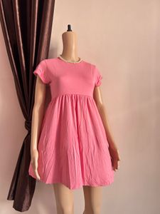 Cute Pink Babydoll Dress