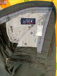 Stylish Men's Olive green &amp; Navy Blue Trousers