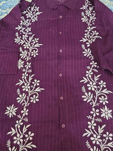 Purple lucknowi Chikankari corset