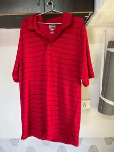 Red Striped Polo Shirt