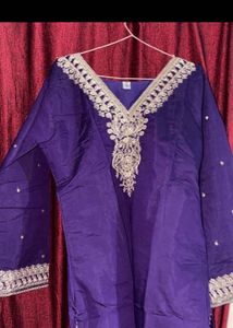 Embroidered Purple Kurta