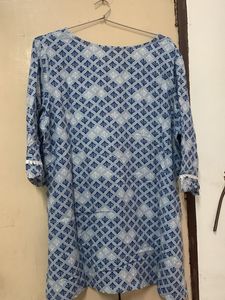 Blue Printed Kurta