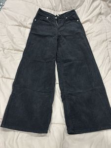 Black Wide Leg Corduroy Pants