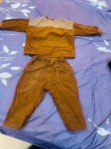Vintage Kids' Brown Corduroy Outfit