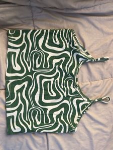Green Pattern Tank Top