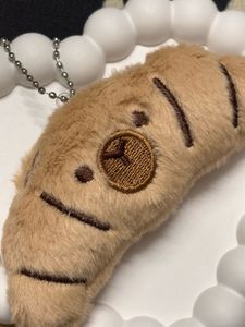 Cute Croissant Plush Keychain
