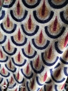 Velvet Patterned Long Sleeve Top/blouse
