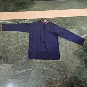 Fabindia Navy Blue Women's Shirt
