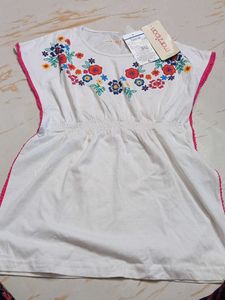 12-14 year Adorable Floral Embroidered Top