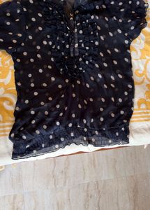 Polka Dot Sheer Top