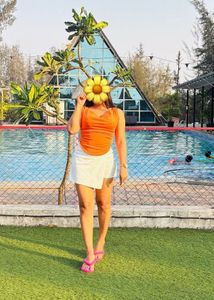 Orange Sleeveless Cami Top