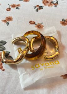 Statement Resin & Gold-Tone Bangle Set