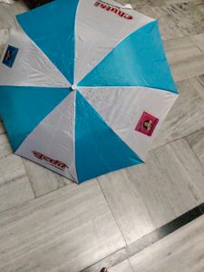 blue &amp; white umbrella
