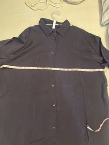 Classic Black Oversized Button-Up Shirt