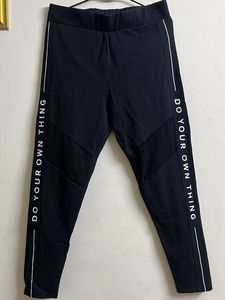 Black Athleisure Pants with "Do Your Own Thing"