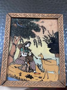 Vintage Sand Art Painting Framed