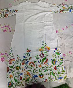 White Kurti And Palazzo Set 😍
