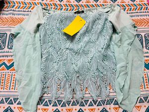 Mint Lace Top