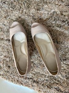 Chic Beige Peep-Toe Block Heels