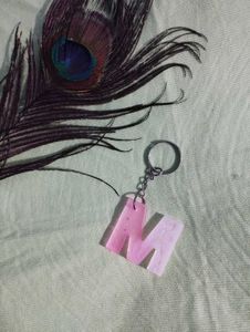 Custom Letter M Keychain