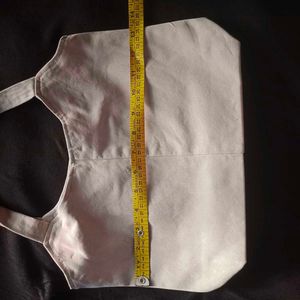 Simple Beige Canvas Tote Bag