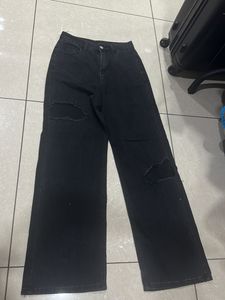 Ripped Wide Leg Jeans