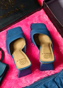 New Stylish Denim Heels