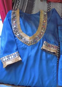 Stunning Royal Blue with Mirror Work trending 4 pi