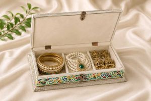 Decorative Hand-Painted Trinket Box