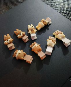 8-Piece Cute Bunny &amp; Bear Hair Clips Set –