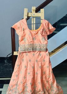 Designer Peach Lehenga Choli