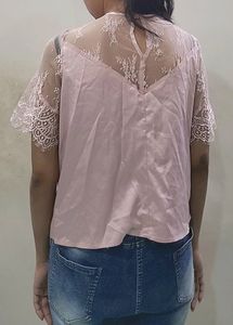 Shein Net Satin Top